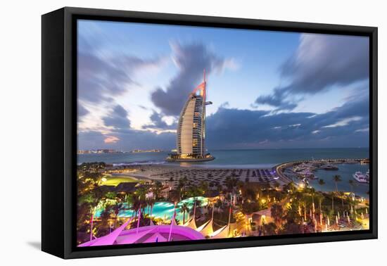 Jumeirah Beach, Burj Al Arab Hotel, Dubai, United Arab Emirates, Middle East-Gavin Hellier-Framed Stretched Canvas