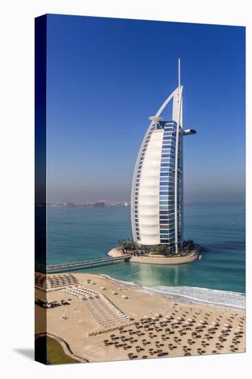 Jumeirah Beach, Burj Al Arab Hotel, Dubai, United Arab Emirates, Middle East-Gavin Hellier-Stretched Canvas