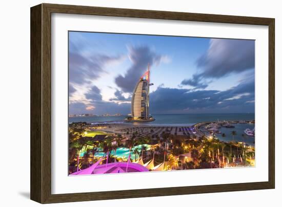 Jumeirah Beach, Burj Al Arab Hotel, Dubai, United Arab Emirates, Middle East-Gavin Hellier-Framed Photographic Print