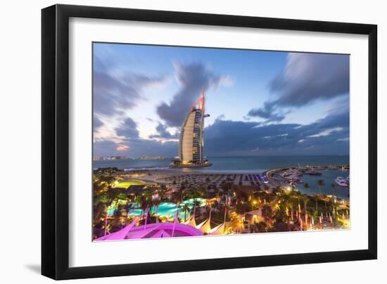 Jumeirah Beach, Burj Al Arab Hotel, Dubai, United Arab Emirates, Middle East-Gavin Hellier-Framed Photographic Print