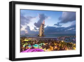 Jumeirah Beach, Burj Al Arab Hotel, Dubai, United Arab Emirates, Middle East-Gavin Hellier-Framed Photographic Print