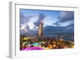 Jumeirah Beach, Burj Al Arab Hotel, Dubai, United Arab Emirates, Middle East-Gavin Hellier-Framed Photographic Print