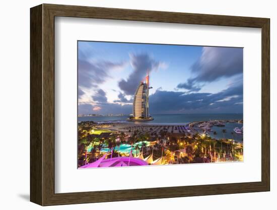 Jumeirah Beach, Burj Al Arab Hotel, Dubai, United Arab Emirates, Middle East-Gavin Hellier-Framed Photographic Print