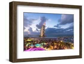 Jumeirah Beach, Burj Al Arab Hotel, Dubai, United Arab Emirates, Middle East-Gavin Hellier-Framed Photographic Print