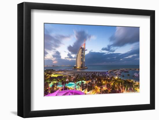 Jumeirah Beach, Burj Al Arab Hotel, Dubai, United Arab Emirates, Middle East-Gavin Hellier-Framed Photographic Print