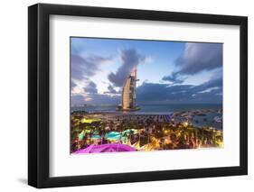 Jumeirah Beach, Burj Al Arab Hotel, Dubai, United Arab Emirates, Middle East-Gavin Hellier-Framed Photographic Print