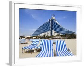 Jumeirah Beach Hotel, Jumeirah Beach, Dubai, United Arab Emirates, Middle East-Amanda Hall-Framed Photographic Print
