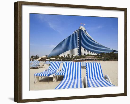 Jumeirah Beach Hotel, Jumeirah Beach, Dubai, United Arab Emirates, Middle East-Amanda Hall-Framed Photographic Print