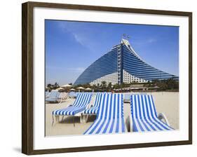 Jumeirah Beach Hotel, Jumeirah Beach, Dubai, United Arab Emirates, Middle East-Amanda Hall-Framed Photographic Print