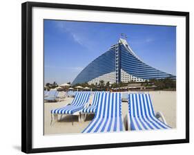 Jumeirah Beach Hotel, Jumeirah Beach, Dubai, United Arab Emirates, Middle East-Amanda Hall-Framed Photographic Print