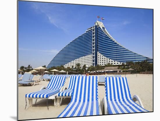 Jumeirah Beach Hotel, Jumeirah Beach, Dubai, United Arab Emirates, Middle East-Amanda Hall-Mounted Photographic Print
