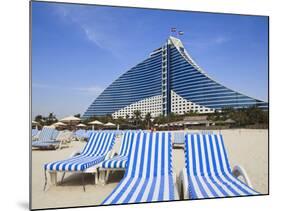 Jumeirah Beach Hotel, Jumeirah Beach, Dubai, United Arab Emirates, Middle East-Amanda Hall-Mounted Photographic Print