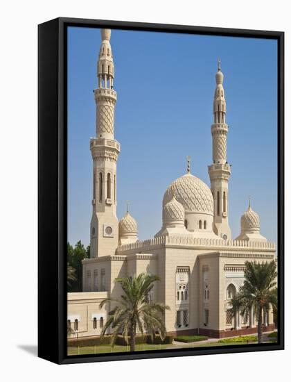 Jumeirah Mosque, Dubai City, Dubai, United Arab Emirates, Middle East-Neale Clark-Framed Stretched Canvas