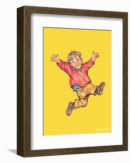 Jump - Alfie Illustrated Print-Shirley Hughes-Framed Art Print