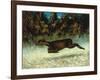 Jumping Deer-Gustave Courbet-Framed Giclee Print