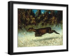 Jumping Deer-Gustave Courbet-Framed Giclee Print