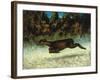 Jumping Deer-Gustave Courbet-Framed Giclee Print