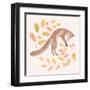 Jumping Fox, Fall Leaves-Stacy Hsu-Framed Art Print