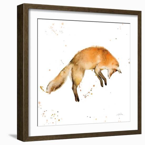 Jumping Fox-Katrina Pete-Framed Art Print