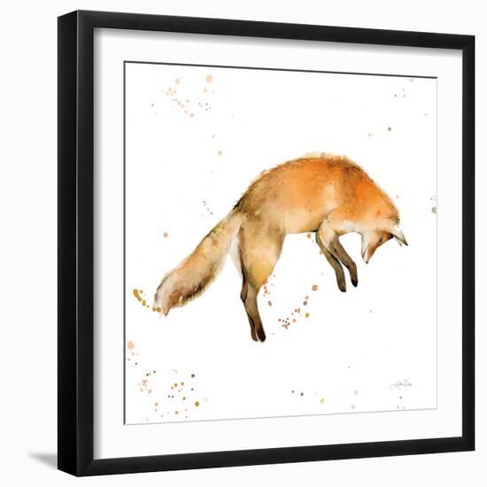 Jumping Fox-Katrina Pete-Framed Art Print