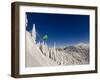 Jumping from Cliff on a Sunny Day at Whitefish Mountain Resort, Montana, Usa-Chuck Haney-Framed Photographic Print