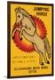 Jumping Horse Safety Matches-null-Framed Art Print