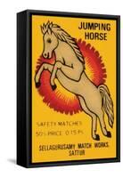 Jumping Horse Safety Matches-null-Framed Stretched Canvas