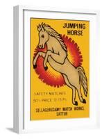 Jumping Horse Safety Matches-null-Framed Art Print