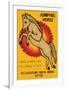 Jumping Horse Safety Matches-null-Framed Art Print