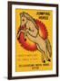 Jumping Horse Safety Matches-null-Framed Art Print