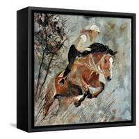 Jumping Horse-Pol Ledent-Framed Stretched Canvas