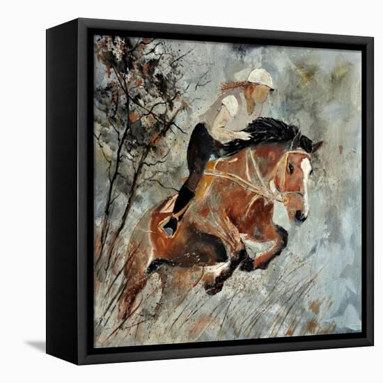 Jumping Horse-Pol Ledent-Framed Stretched Canvas