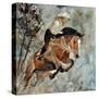 Jumping Horse-Pol Ledent-Stretched Canvas