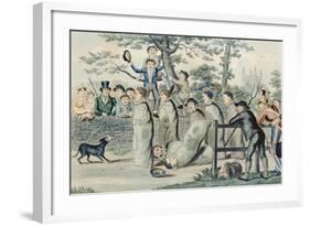 Jumping in Sacks-Isaac Robert Cruikshank-Framed Giclee Print