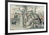 Jumping in Sacks-Isaac Robert Cruikshank-Framed Giclee Print