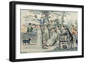 Jumping in Sacks-Isaac Robert Cruikshank-Framed Giclee Print