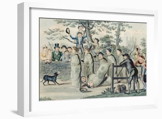 Jumping in Sacks-Isaac Robert Cruikshank-Framed Giclee Print