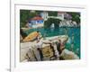 Jumping into the Sea, Plates , Skiathos, 2015-Andrew Macara-Framed Giclee Print