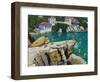 Jumping into the Sea, Plates , Skiathos, 2015-Andrew Macara-Framed Giclee Print