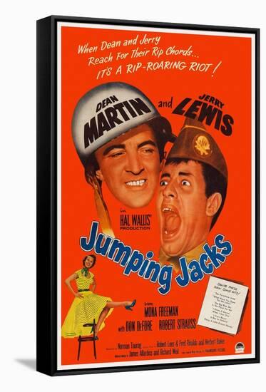 Jumping Jacks, Dean Martin, Jerry Lewis, Mona Freeman, 1952-null-Framed Stretched Canvas