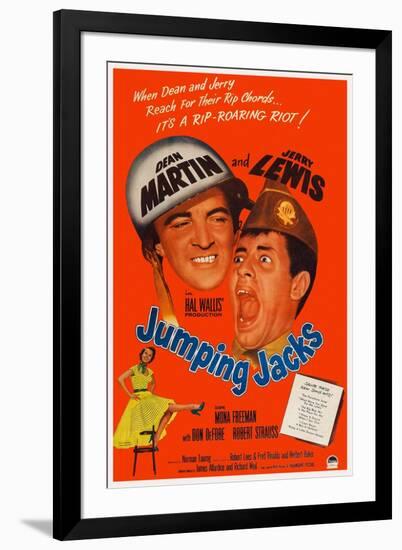 Jumping Jacks, Dean Martin, Jerry Lewis, Mona Freeman, 1952-null-Framed Art Print