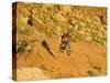 Jumping Mountain Bike, Rockville, Utah, USA-Chuck Haney-Stretched Canvas