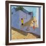 Jumping Off a Wall, Mykonos, 2015-Andrew Macara-Framed Giclee Print