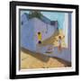 Jumping Off a Wall, Mykonos, 2015-Andrew Macara-Framed Giclee Print