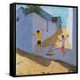 Jumping Off a Wall, Mykonos, 2015-Andrew Macara-Framed Stretched Canvas