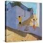 Jumping Off a Wall, Mykonos, 2015-Andrew Macara-Stretched Canvas