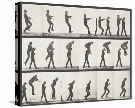 Jumping Over-Eadweard Muybridge-Stretched Canvas