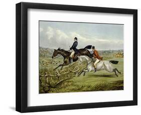 Jumping, Plate from 'The Right and the Wrong Sort', in Fores Hunting Sketches, Engraved by John…-Henry Thomas Alken-Framed Giclee Print