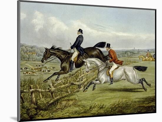 Jumping, Plate from 'The Right and the Wrong Sort', in Fores Hunting Sketches, Engraved by John…-Henry Thomas Alken-Mounted Giclee Print