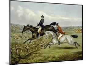 Jumping, Plate from 'The Right and the Wrong Sort', in Fores Hunting Sketches, Engraved by John…-Henry Thomas Alken-Mounted Giclee Print